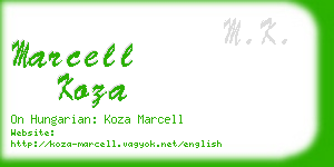 marcell koza business card